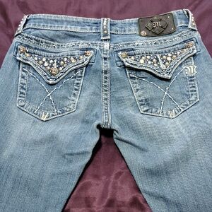 Miss Me Blue Studded Bootcut Jeans 28x34
